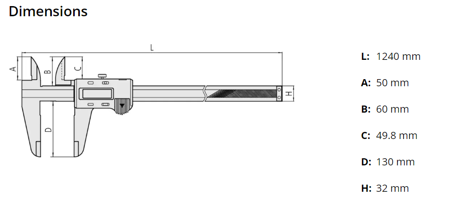 Thước Cặp Điện Tử (0-1000mm/0.01mm) 500-502-10 Mitutoyo Digital ABS Caliper Chính Hãng phân phối COCQ